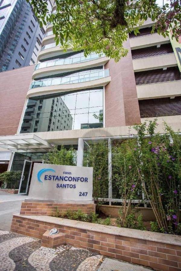 Estanconfor Praia Santos Ac Garagem Sacada Fechada Exterior foto